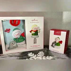 Hallmark Snow Buddies bundle- 2022 25th in the series & mini Tree Topper, &Skirt